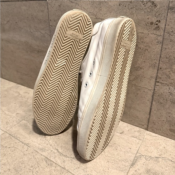 Men's White Leather Saint Laurent Sneakers - Picture 2 of 6